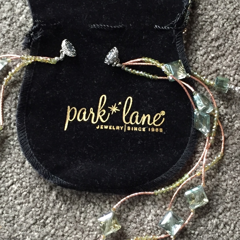 Park Lane Green Crystal and Bead necklace